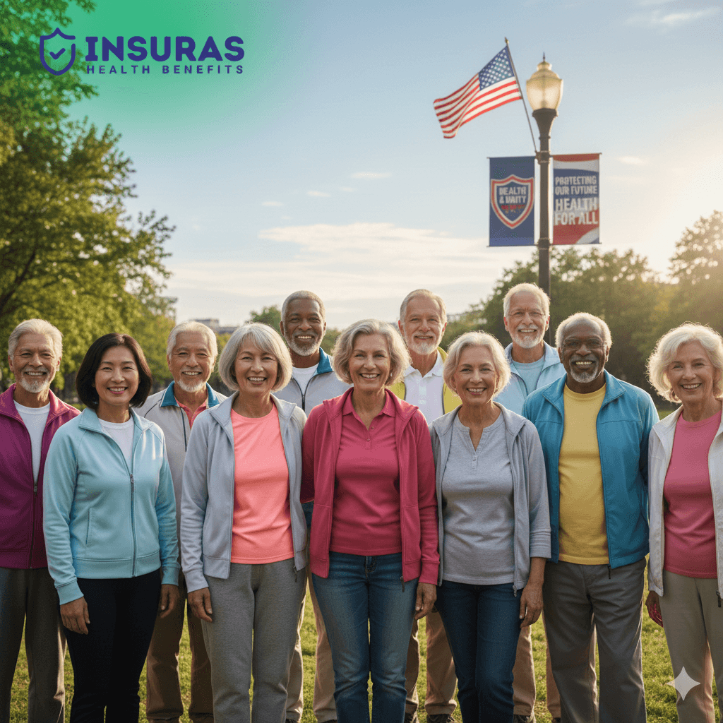 Happy seniors enjoying their healthcare benefits